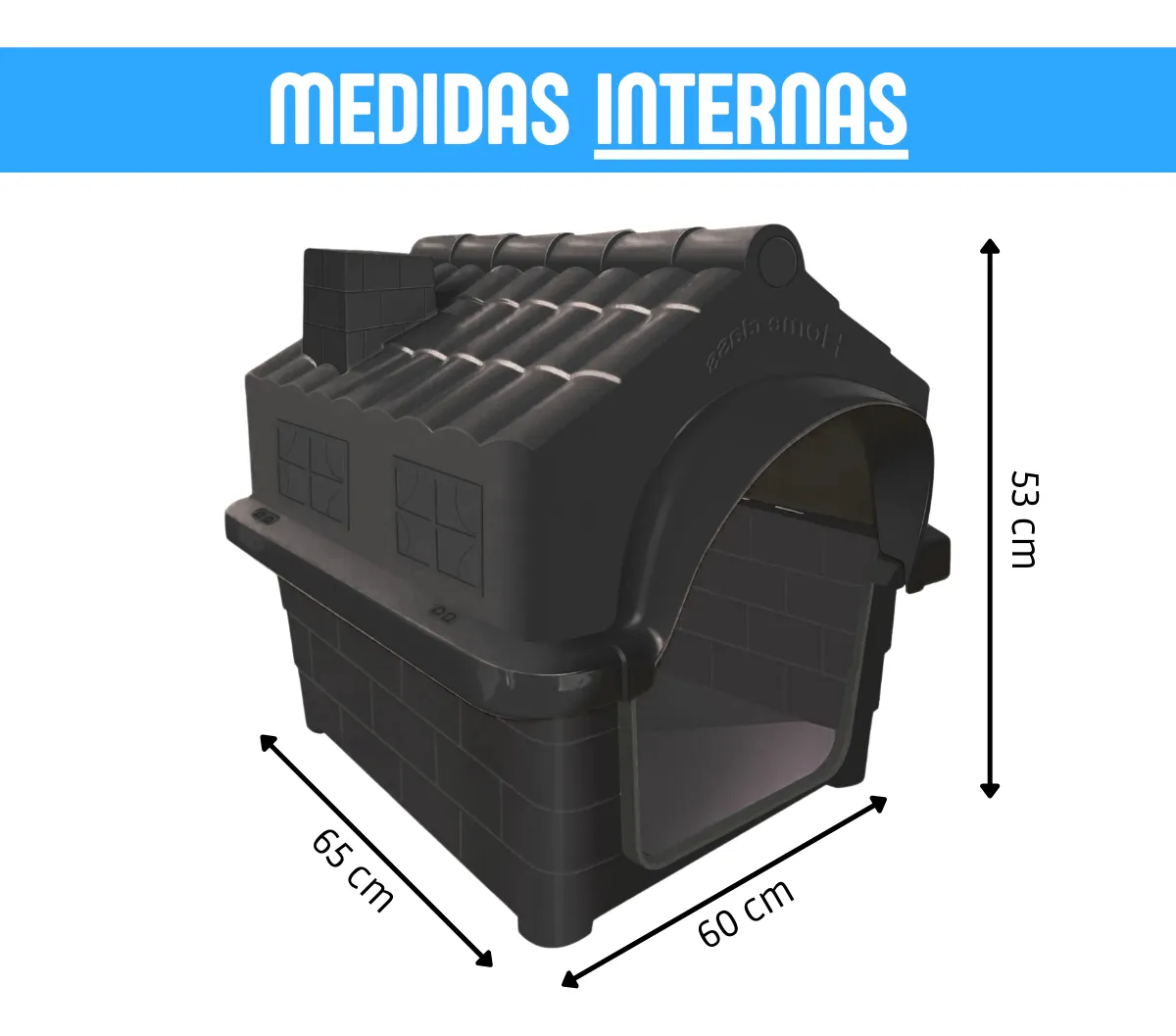 Casinha Plástica N6 Rino Pet Porte Grande Resistente P/ Cães - Imagem 2
