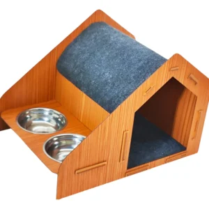 Casinha Toca Arranhador Com Comedouro Para Gato Pet