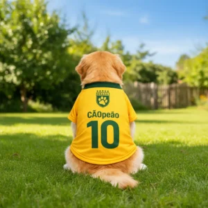 Roupa Pet Brasil Cachorro Seleção Camiseta Copa Fantasia Dog